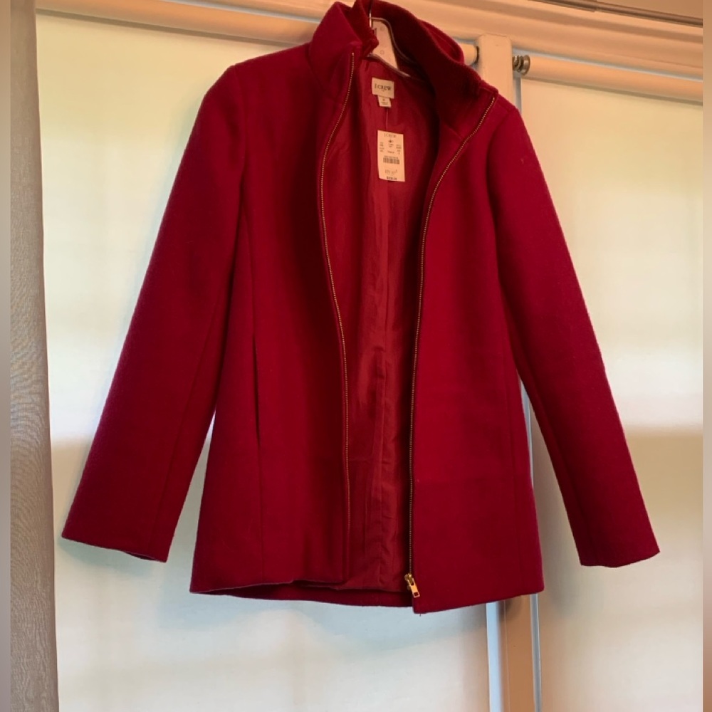Jcrew Fuchsia Wool Blend Coat